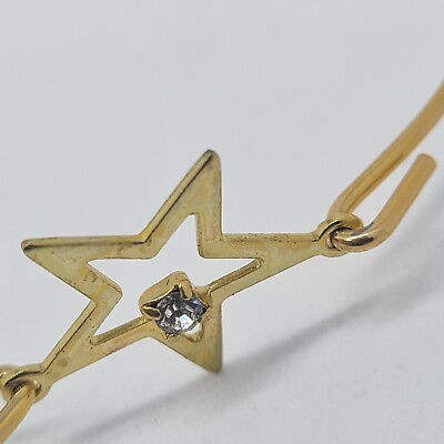 #ad Golden Single Star With Zirconia diamond Bracelet B32245 🔥 $20.00