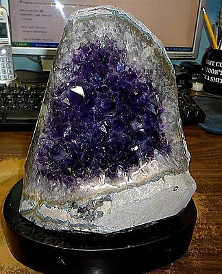 #ad LARGE AMETHYST CRYSTAL CLUSTER CATHEDRAL GEODE FROM URUGUAY W POLISH $199.87