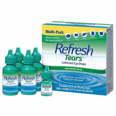 #ad Refresh Tears Lubricant Eye Drops Multi Pack 4 Bottles .5 Oz. 1 Bottle .17 Oz. $28.77