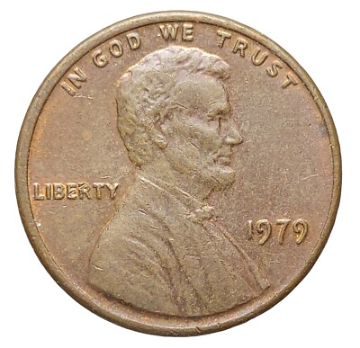 #ad USA One Lincoln Cent 1979 Bronze Coin W281 GBP 2.99