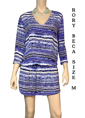 #ad #ad 🌻RORY BECA SIZE M BLUE DROP WAIST LIGHT SILK DRESS LIKE NEW AU $53.51
