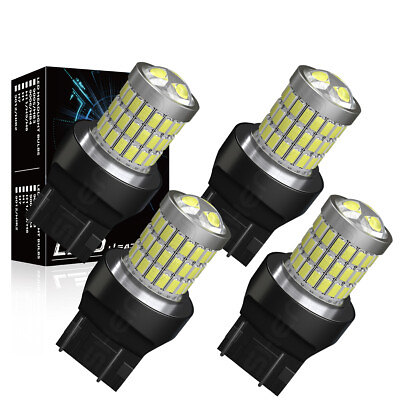 #ad 4X LED Backup Reverse Light Bulbs Back Up Super Bright White 7440 7443 7444 W21W $29.99