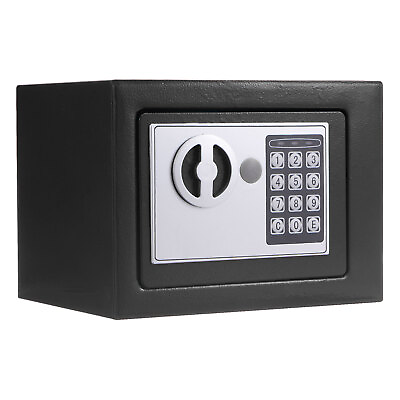 #ad Small Safe Box Digital Electronic Security Safe Box for Home Black $35.99
