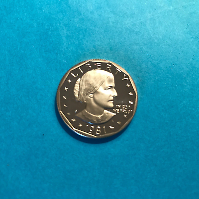 #ad 1981 S Susan B Anthony Dollar Coin Proof FREE SHIP $6.35