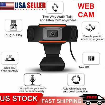 HD 1080P Webcam Auto Focusing Web Camera W Microphone For PC Laptop Desktop $11.49