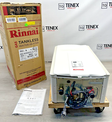 #ad Rinnai V65iN Indoor Tankless Water Heater Natural Gas 150K BTU T 23 #4282 $250.00