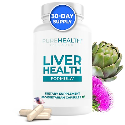 #ad Liver Health Liver Cleanse Detox with Milk Thistle by PureHealth Research $48.97