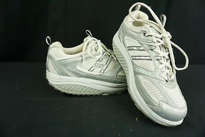 #ad #ad Skechers Shape Ups Toning Athletic Walking Shoes Women’s Size 8 White Silver $24.95