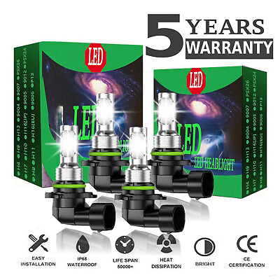 #ad For 2008 2015 International Prostar LED Headlight Lamp Bulbs High amp; Low 4X 6000K $24.59