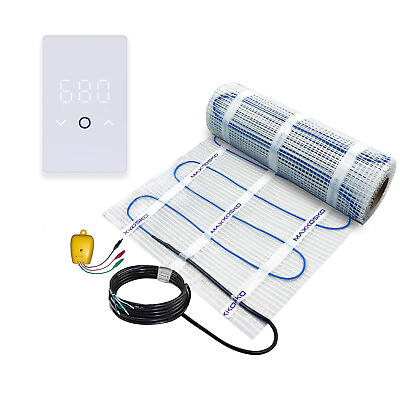 #ad Electric Floor Heat Mat Kit 10 50sqft 120V Underfloor Radiant Heating System $159.99