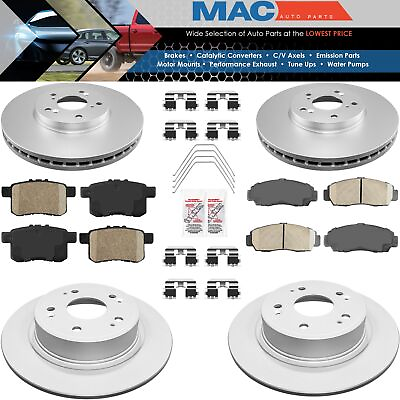 #ad Front amp; Rear Pads and Rotors for 2009 2012 Honda Accord EX EXL 300mm $200.00