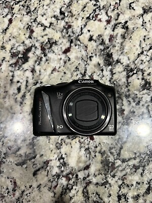 #ad Canon PowerShot SX130 IS 12.1MP Digital Camera Black TESTED AND WORKING $49.99