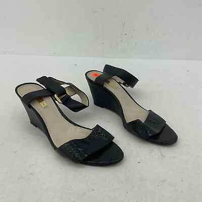 #ad Louise Et Cie Black Leather Strappy Sandals Women#x27;s Size 7.5 $25.00