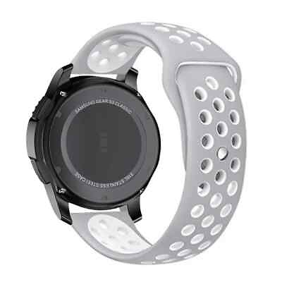 #ad #ad 22mm Sport Silicone Watch Band Strap For Samsung Galaxy Watch 46mm Watch 3 45mm $6.99