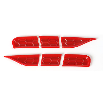 #ad 6X Red Front Lamp Headlight Spray Cover Trim For Jeep 2014 15 16 Grand Cherokee $22.94