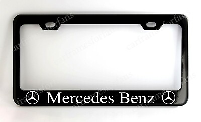 #ad Black quot;Mercedes Benzquot; License Plate Frame Custom Made of Powder Coated Metal $29.99