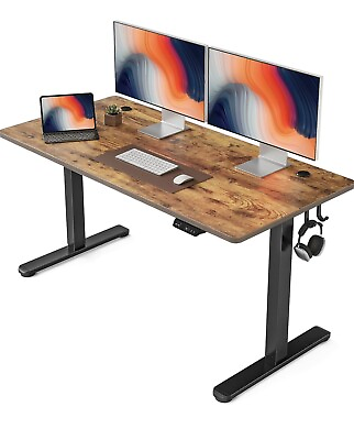 #ad FEZIBO Height Adjustable Electric Standing Desk 55 x 24 Inches Stand up Table $79.99