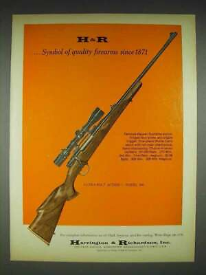 #ad 1970 Hamp;R Ultra Bolt Action Model 300 Rifle Ad $19.99