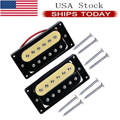 #ad Double Coil Humbucker Electric Guitar Pickups Neck and Bridge Pickup Sets USA $15.04
