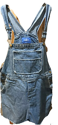 #ad Large Jean Shorts Bib Overalls Women Adjustable cut offs Belt Loop Front Pocket $25.00
