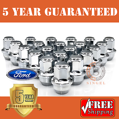 24 CHROME FIT FORD F 150 2015 2020 OEM REPLACEMNT SOLID LUG NUTS 14X1.5 THREAD $37.99