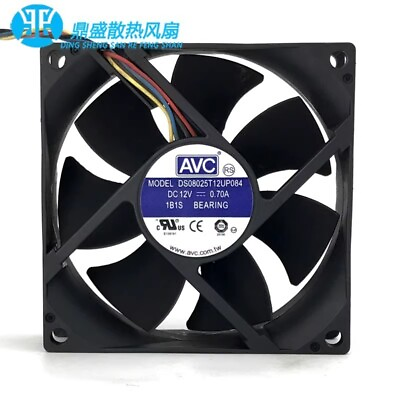 #ad AVC DS08025T12UP084 8025 DC12V 0.70A 4 Wire Cooling Fan $10.50