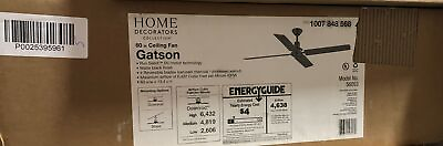 #ad Home Decorators Gatson 60 in. Indoor Matte Black Ceiling Fan Remote New OPEN $74.99