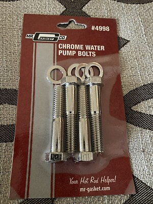 #ad Chrome Water Pump Bolts MR. GASKET 4998 $18.63