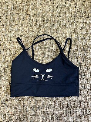 #ad ZNG Brazilian Gym Wear Ultra Comfort Sports Bra With Cat Face $20.00