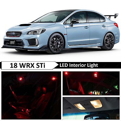 #ad 10x Red Full Interior LED Lights Bulbs Fits 2019 2018 Subaru Impreza WRX STi $14.89