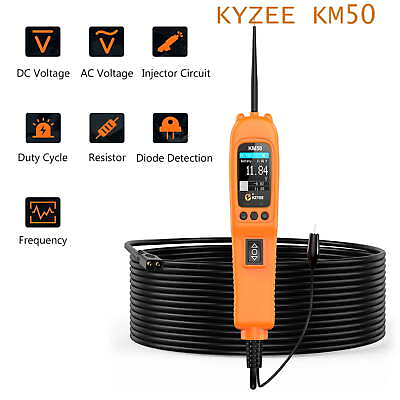 #ad KZYEE KM50 Power Circuit Probe Tester 12V 24V Automotive Digital Circuit Tester $83.99