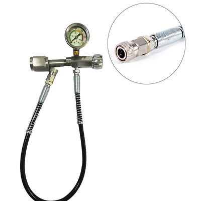#ad PCP Paintball Air Fill Gauge Tool Charging Valve 4500PSI Outdoor Sport w Hose US $43.70
