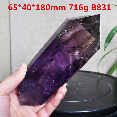 #ad B831 716gNatural Amethyst Crystal Double Terminated Point Healing Wand Specimen $258.00