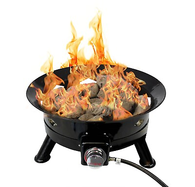 #ad Portable Propane Outdoor Gas Fire Pit W Cover amp; Carry Kit 24 Inch 58000 BTU $159.95