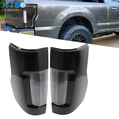#ad Pair Tail Light For 2017 2019 Ford F250 F350 Super Duty w Bulbs Black LeftRight $85.92