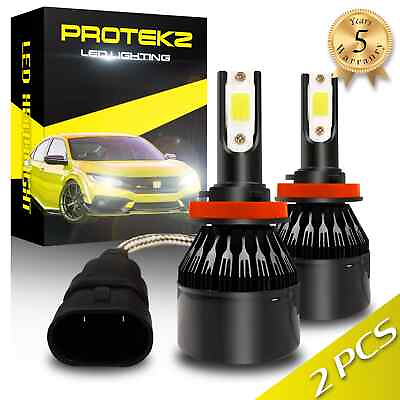 #ad NEW 2x H8 H9 H11 H16 Protekz 6300K CSP LED CREE Headlight Bulb Kit Fog Light $31.06
