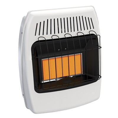 #ad 18000 BTU Natural Gas Vent Free Radiant Wall Floor Heater Manual Heat Control $239.99
