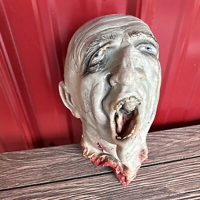 #ad Vintage Halloween Creepy Zombie Face Head Realistic Rubber Prop Haunted House Gr $47.99