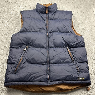#ad Tempco Vest Mens 3XL XXXL Blue Brown Reversible Down Puffer Western Outdoor Gear $39.99