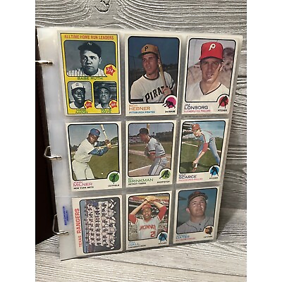 #ad 1973 Topps Baseball NEAR Complete Set Goose Gossage RC Bob Boone RC in Album $1899.99