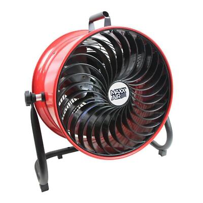 #ad Maxx Air Floor Fan 3 Speed90 Degrees Tilt AdjustmentHandleWall Mountable Red $165.20