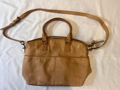 #ad AMERICAN LEATHER CO. Brookfield Brown Leather Shoulder Tote Shopper Bag $34.00