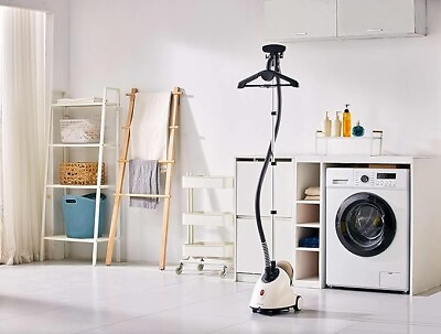 #ad Garment Clothes Steamer Standing Heavy Duty 1500w 1.8L Tank w Clothes Hanger $49.40