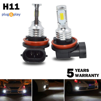 #ad Pair H11 H8 LED Headlight Kits 80W 8000lm FOG Light Bulb 6000K Driving DRL Lamp $11.98