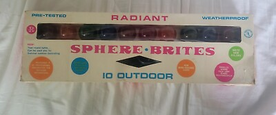 #ad Vintage Retro Radiant Outdoor Lights Globes Sphere Brites Weatherproof Christmas $15.29