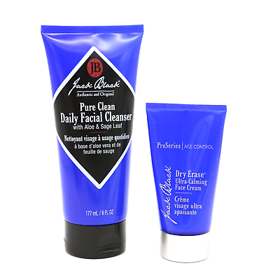 #ad JACK BLACK DRY ERASE Ultra Calming amp; PURE CLEAN Daily Face Creams NEW Set of 2 $23.99