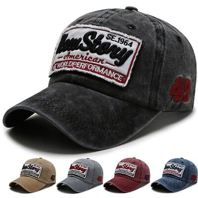 #ad Cotton Baseball Caps Washed Denim Snapback Hats Men Fashion Headwear 1pc Sets $20.25