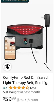 #ad Comfytemp Red amp; Infrared Light Therapy Belt Red Light Therapy for Body with App $45.99