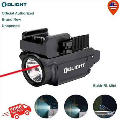 #ad Olight Baldr RL Mini Red Laser Rail Mounted Rechargeable Tactical Light 600 LM $109.95