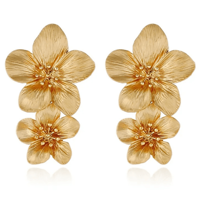 #ad Five Petal Daisy Drop Earrings $12.00